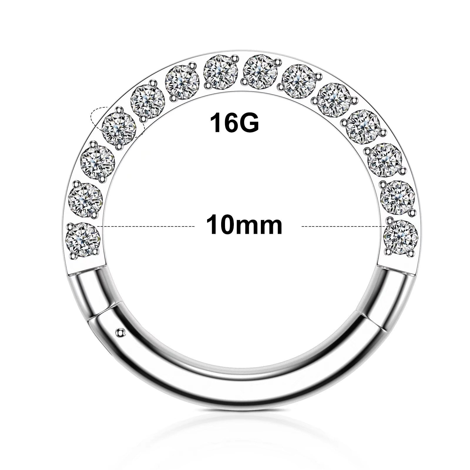 Wssxc 316L Surgical Steel Nose Ring Hoop, Hypoallergenic