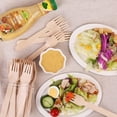 thumbnail image 4 of Wooden Disposable Tableware Set 50 100PCS Cake Forks Ice Cream Spoons Steak Knives For Weddings Cafes, 4 of 7