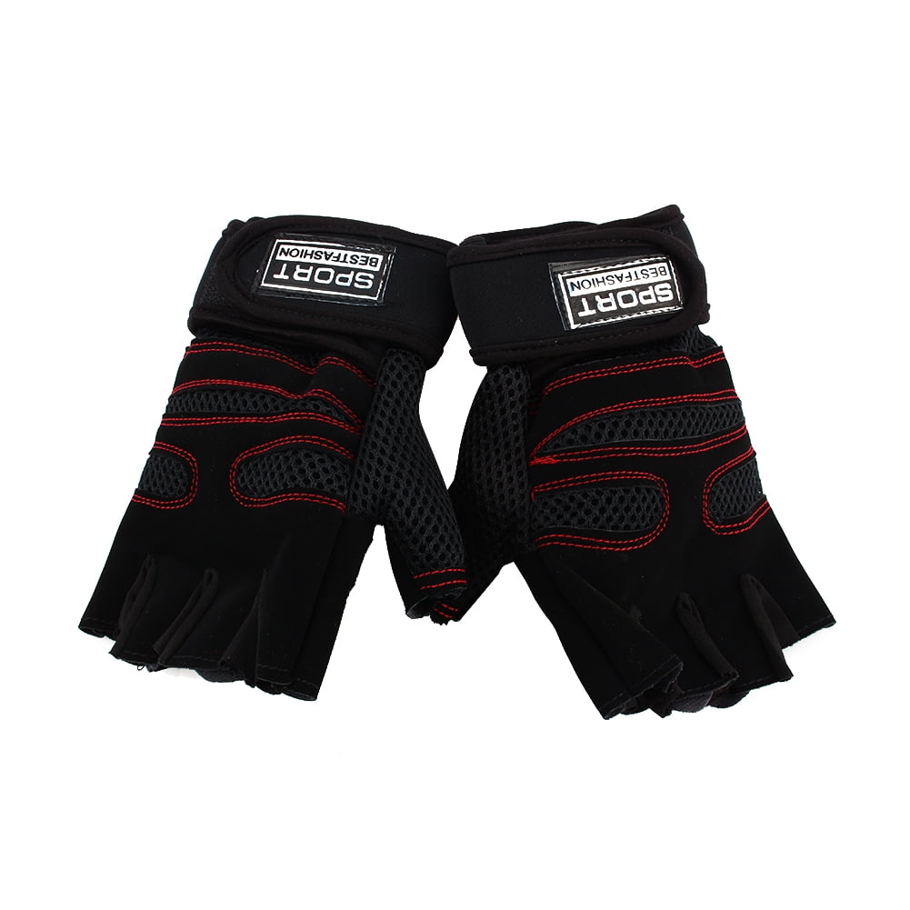 Gants D'Entraînement Uxcell – Haltérophilie – Taille L – Rouges – Néoprène