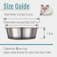 thumbnail image 4 of OFEFE 2-Pack Non-Slip Stainless Steel Dog & Cat Bowls - 2 Cup Capacity Pet Food & Water Bowls with Silicone Base for Small Pets Under 20lbs (5.5" Diameter, Metal & Silicone), 4 of 6