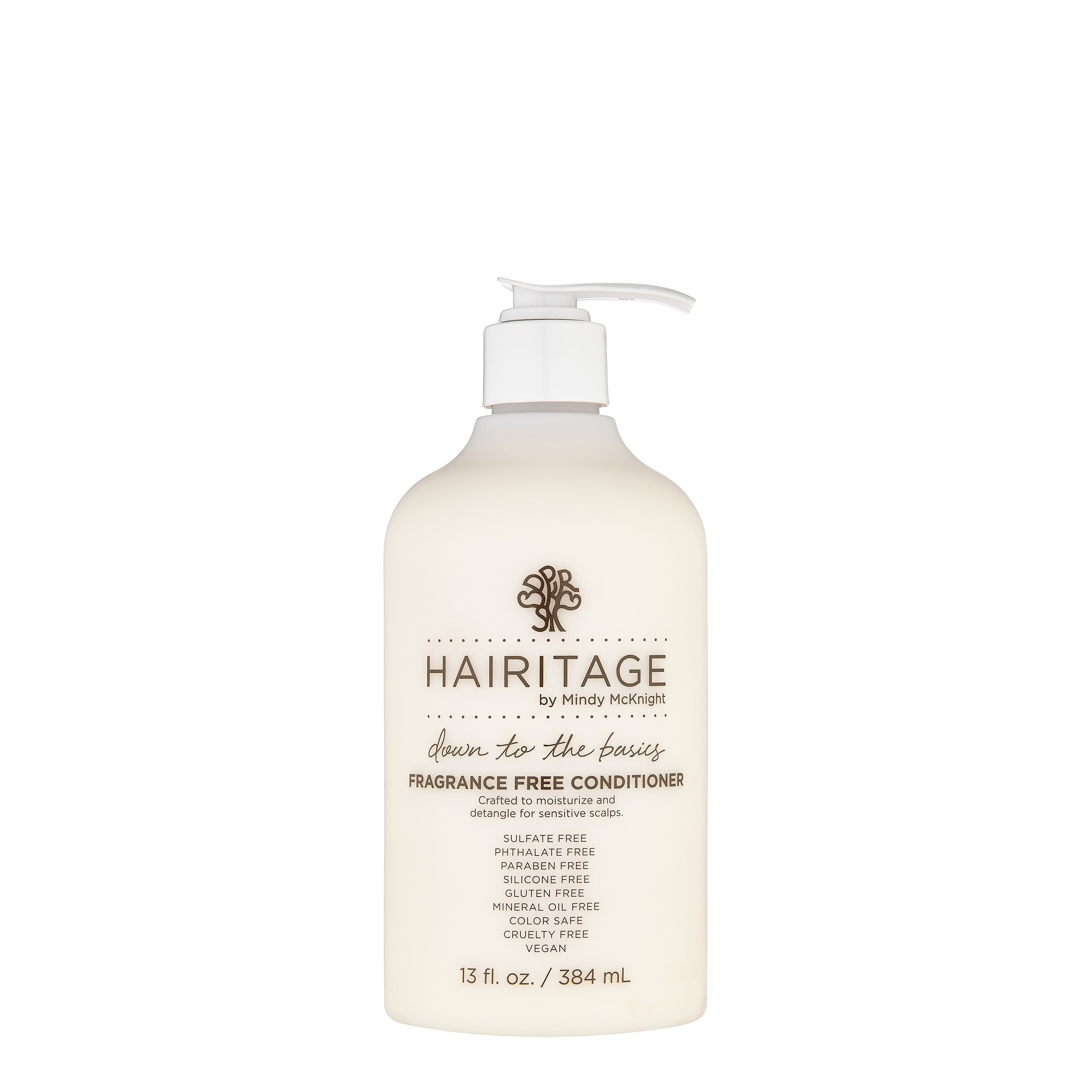 Hairitage Down to Basics Gentle Hair Conditioner with Vitamin E, Chamomile & Sunflower Seed Oil for Dry Hair | Fragrance Free | Hydrating Detangler | for All Hair Types | Vegan, Color Safe, 13 oz