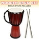 thumbnail image 2 of Set de batería ArtCreativity en forma de djembe de madera de 40 cm con bastones para niños y adultos, 2 of 6