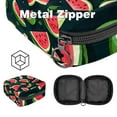 thumbnail image 5 of Watermelon Sanitary Napkin Storage Bag, Menstrual Pad Bag Portable Nylon Oxford Cloth Menstrual Cup Pouch with Zipper for Teen Girls Women Ladies, 5 of 7