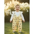 thumbnail image 3 of BemeyourBBs Newborn Baby Girls Bee Outfit Cute Bee Print Ruffle Long Sleeve Romper Fake Two-Piece Jumpsuit with Bowknot Headband Inffant Baby Girl Fall Winter Spring Clothes, 3 of 9
