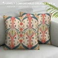 thumbnail image 3 of Nawypu  Designer Square Throw Pillow Covers Set of 2,Red Yellow and Green Rustic with Lines Shell Pattern Pillows Cover,Decorative Pillowcases Cushion for Bed Living Room Outdoor Car,, 3 of 5