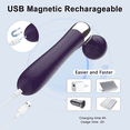 thumbnail image 6 of Powerful handheld massage wand magic massage wand -10 modes, 5 speeds, waterproof, women's cordless wand massager, men's full body relaxation, USB magnetic charging, suitable for fitness enthusiasts, 6 of 8