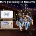 thumbnail image 5 of PNKKODW Double Egg Swing Chair for 2 Person with Stand, UV Resistant Cushion, for Indoor/Outdoor Patio - Black, 5 of 7