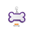 thumbnail image 3 of Uxcell Pet ID Tags Bone Shape, 45x30mm Metal Personalize Engraved Both Sides Blank Tags Stamping Pet Supplies (Purple), 3 of 6