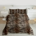 thumbnail image 2 of Homewish Adults Female Men Abstract Animal Zebra Bedding Comforter Set 2pcs,Abstract Gradient Geometric Stripes Twin Comforter Sets Microfiber,Jungle Wildlife Print Breathable Bedding Set, 2 of 8