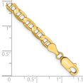 thumbnail image 2 of Diamond2Deal 14K Yellow Gold 4.5mm Concave Anchor Chain Bracelet for Men 7", 2 of 6