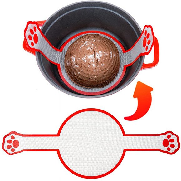 Jinsinto Multi-function Dough Rolling Mat Kitchen Bread Baking Mat With Long Handles Cat