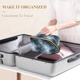 thumbnail image 3 of FORMRS Makeup Bag Travel Cosmetic Organizer for Women Fold Flat Zipper Pouch with Handle, Watercolor Sky Pattern, 3 of 8