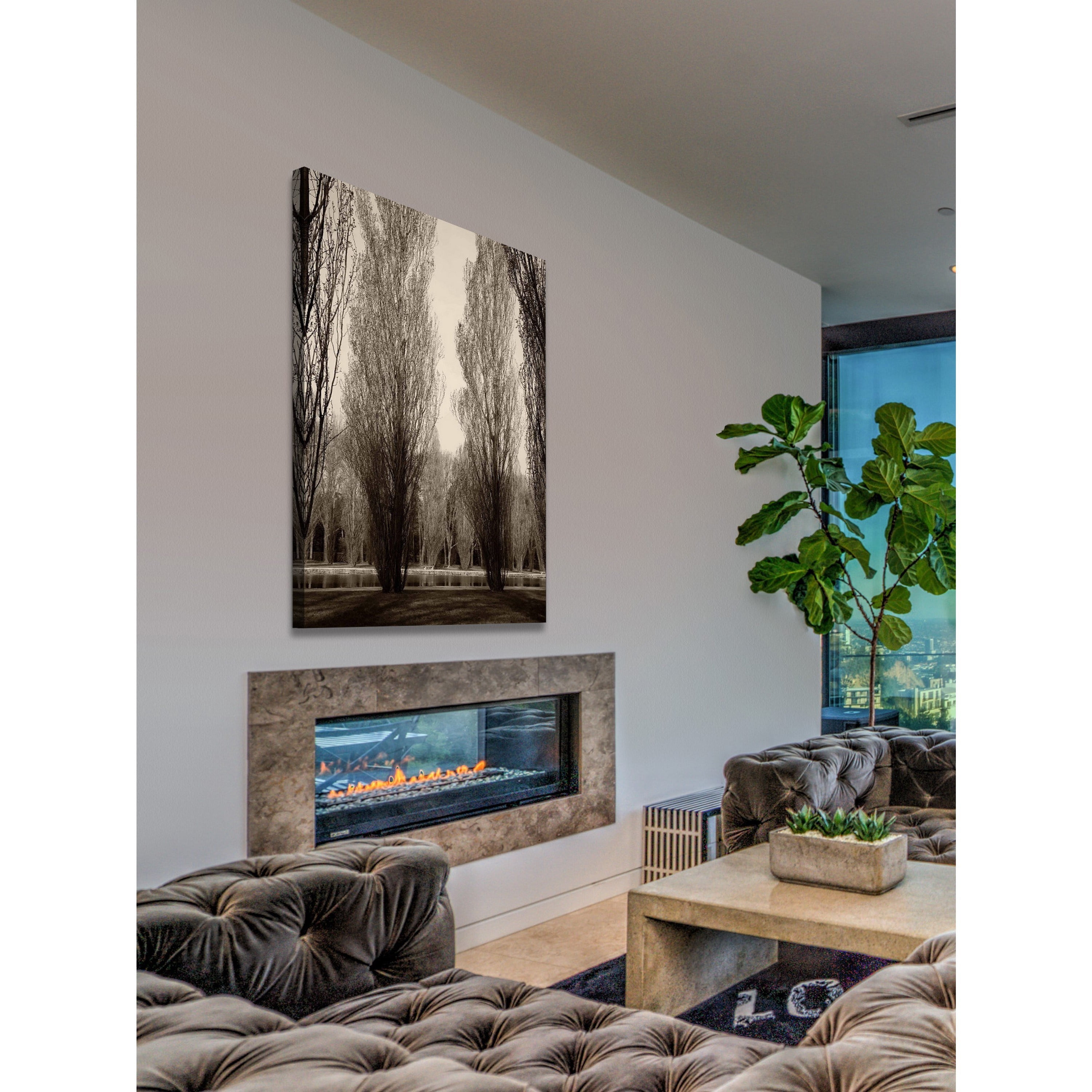 "Tree Pair" Painting Print on Wrapped Canvas