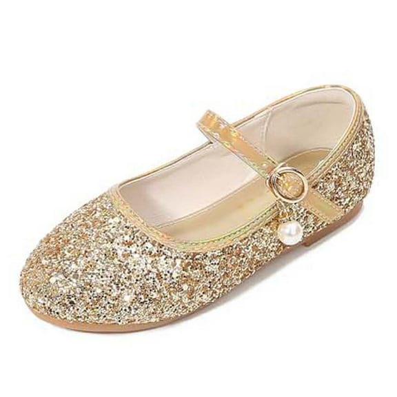 oqasdz Sparkly Girls Sandals T Strap Design for and Performances Comfortable Lightweight Shoes for Toddler Kids Casual Summer