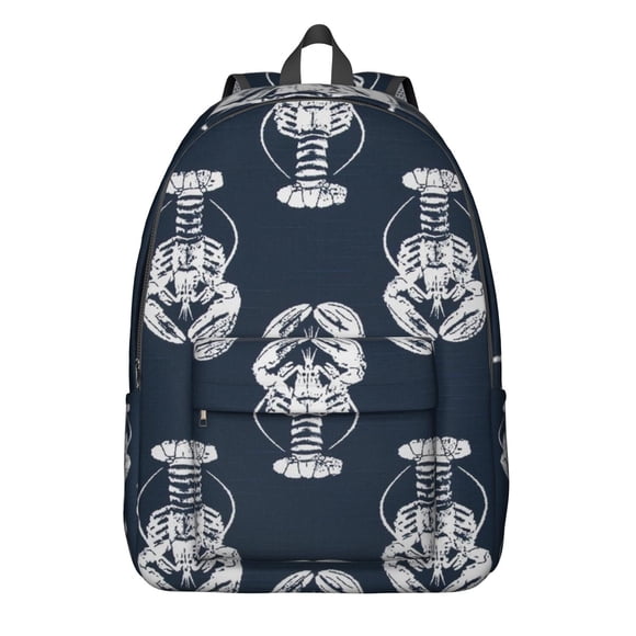 Crustacean Seafood Marine Ocean Travel Backpack – Lightweight Student Backpack with Nautical Beach Design, Comfortable Carrying, and Anti-theft Features for Daily Use and Short Trips