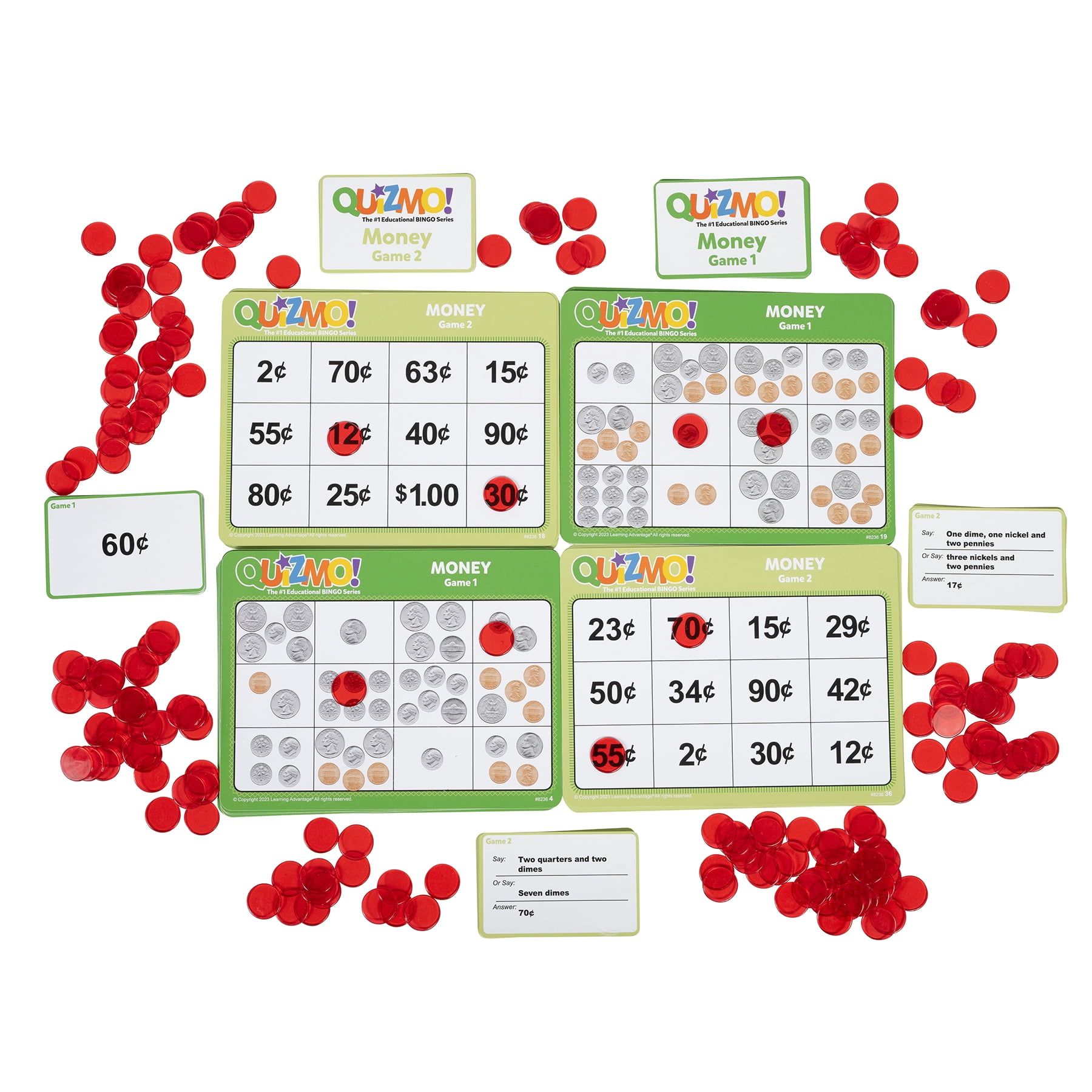 Learning Advantage QUIZMO Money - Bingo-Style Money Game