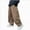 A131-Khaki, variant on Hessimy Boys Baggy Cargo Pants Casual Loose Fit Parachute Pant Fashion Joggers with Pockets(Khaki,4-6 Years)
