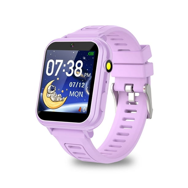 Reloj inteligente Retysaz Kids 24 Games HD con pantalla táctil púrpura