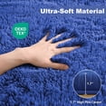 thumbnail image 5 of Nefoso 4ft x 4ft Round Area Rug, Soft Fluffy Circle Rug Shag Round Rugs for Living Room Bedroom Indoor Home Decor, Blue, 5 of 11