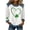 #334-White, variant on Craaazy Women's Denim Crewneck Loose St Patricks Day Long Sleeve Tops Gifts