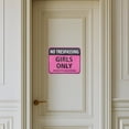 thumbnail image 4 of Funny Sign No Trespassing Sign PVC Pink Girls Bedroom Wall Decor Self Adhesive Wall Sticker with Cute English Warning Signs for Teen Girls Room Cave Room Dorm, 4 of 11