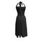 thumbnail image 4 of Vestido largo informal de encaje ajustado para mujer: vestido midi fluido sin espalda para el verano, 4 of 5