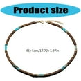 thumbnail image 5 of YIEMEEN Fashionable Necklace With Brown Coconut Shell Wood Beads And Natural Stone Pendant Perfect For Any Occasion, 5 of 11