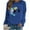 #189-Blue, variant on Womens Shirts Casual Printed Sweatshirt Round Neck Loose Long Sleeve Sweatshirt Gifts for Women