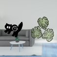 thumbnail image 2 of Reloj de pared,Reloj de pared decorativo para baño o dormitorio,Reloj de pared para gatos silencioso,sin tictac,ideal para regalar.,Placa de pared con hojas de palma,Decoración de pared de, 2 of 8