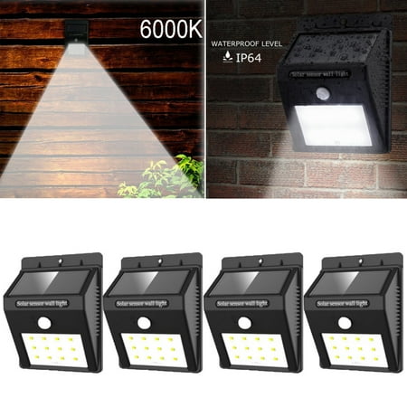 Eleoption Wide Angle Solar Powered Motion Sensor Led Light Recharged Eleoption Wide Angle Solar Powered Motion Sensor Led Light Recharged Wireless Super Bright 12 Leds
