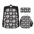 thumbnail image 1 of Easygdp Husky Mochila para Niños y Niñas con Set de Caja de Almuerzo y Estuche para Lápices 3 en 1, Mochila Escolar Estampada para Adolescentes, 1 of 7