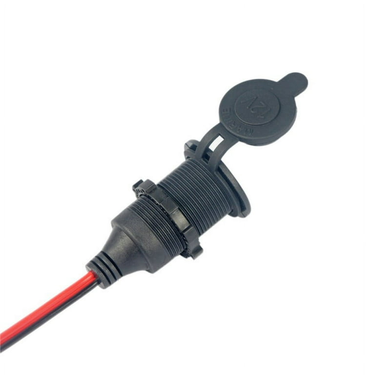 Popvcly 12/24V DC Car Cigarette Lighter Female Socket Plug Connector Adapter Cable