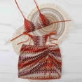 thumbnail image 5 of ClodeEU Women's Striped Tie Front Three Piece Bikini Set ,Casual Vacation Beach Swimsuit Red,Womens Plus L, 5 of 7