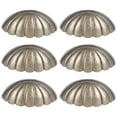 thumbnail image 1 of 6pcs Shell Designed Knobs Vintage Drawer Knobs Decorative Cabinet Handles, 1 of 6