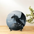thumbnail image 6 of Gaeub Valley Gray Dragon Print Ceramic Plate,Dinner Plates,Bone China Decorative Plates with Display Stand,Art Ceramic Ornaments for Wall Hanging Decoration-10in, 6 of 6