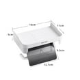thumbnail image 1 of Wall Mount Roll Paper Storage Rack Multi-function Toilet Paper Holder Rack Bathroom Rack Shelves 3 Colors, 1 of 8
