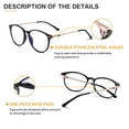 thumbnail image 4 of KANASTAL Blue Light Blocking Glasses Men Women - Anti Blue Light Glasses Anti Fatigue Cupronickel Temples Comfort Fit for Gaming Computer Screen Use TR90 Black Frame, 4 of 7