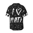 thumbnail image 2 of KLL I love Math Print Men's Shirt Short Sleeve Button Down Summer Cuba Beach Shirts- Medium, 2 of 7