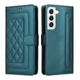thumbnail image 2 of Compatible with Samsung Galaxy S21 Case, Premium Leather Wallet Book Case Magnetic Flip RFID Blocking Credit Card Holder Kickstand with Wrist Strap Shock Absorbing Case, Darkgreen, 2 of 11
