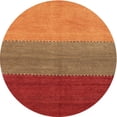 thumbnail image 1 of Ahgly Company Indoor Round Contemporary Neon Red Abstract Area Rugs, 6' Round, 1 of 6