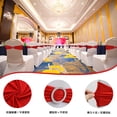 thumbnail image 3 of Xiao Hua Light Purple chair back cover, 10 piece set, 13.78 x 5.12 inches, pre tied bow design with durable plastic buckle, adding decoration to wedding banquets and holiday events, 3 of 5