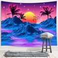 thumbnail image 2 of VEIVIAN Retro Neon Vaporwave 60''x 40'' Tapestry, 2 of 3