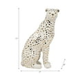 thumbnail image 4 of Sitting Leopard Sculpture Statue for Home Decor - Ceramic Animal Accent for Office, Room, and Shelf Decor Display - Ornaments Coffee Table, Bathroom, and Living Room Decor - 11", White and Gold, 4 of 12