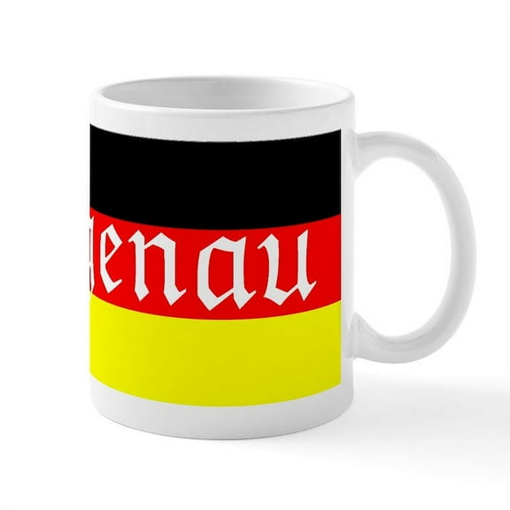 CafePress - Genau German Flag Mug - 11 oz Ceramic Mug - Novelty Coffee Tea Cup