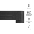 thumbnail image 2 of Duval  71 Inch Oval  TV Cabinet in Black, 2 of 10