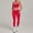 Red, variant on SKQIT 2 Piece Women's Sports Yoga Sets, Sleeveless U Neck Backless Tank Top and High Waist Crossover Leggings With Pockets Gym Pilates Outfits Set