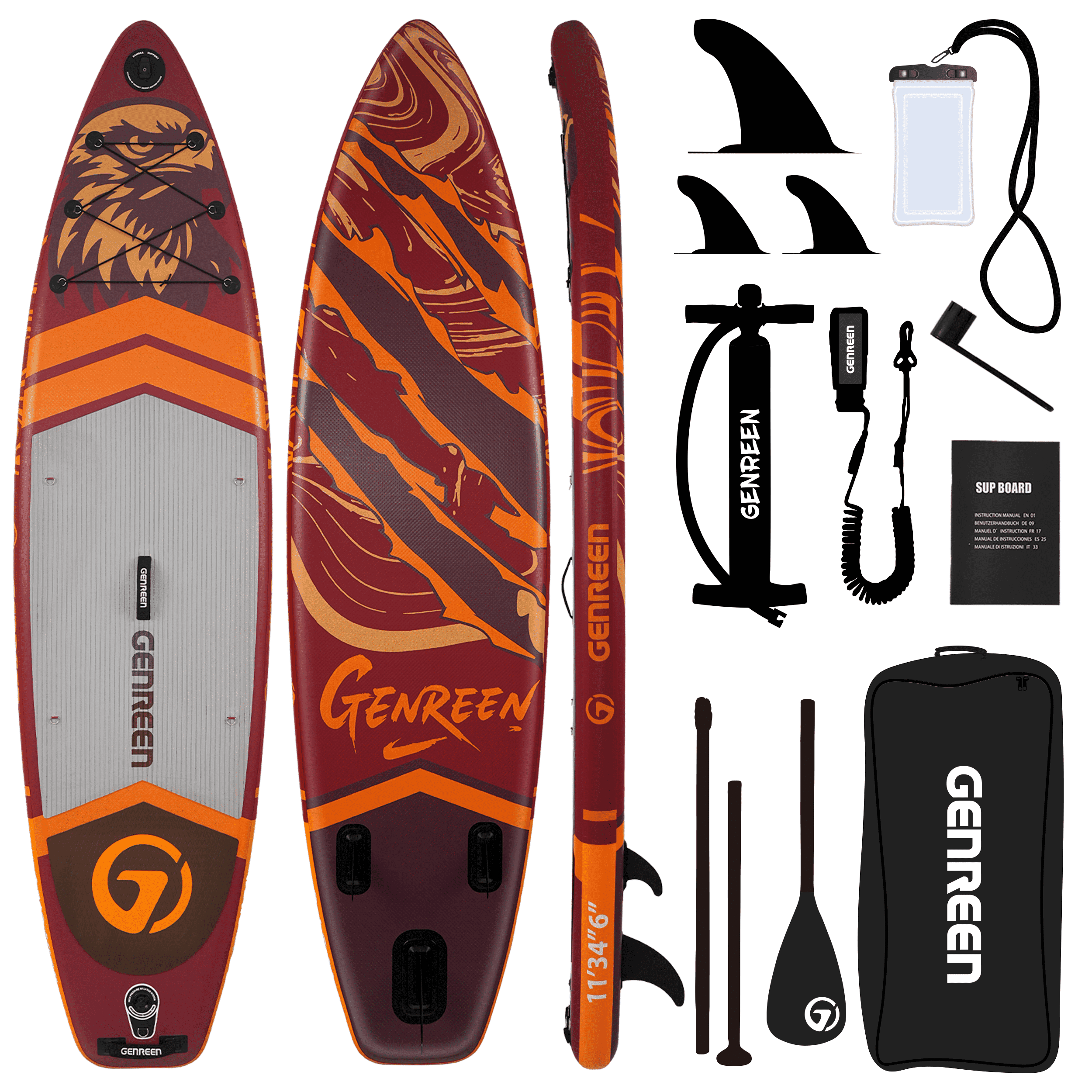 Solstice Lanai SUP 10.33ft Inflatable Stand Up Paddle Board with
