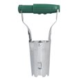 thumbnail image 1 of Ergonomic Spring-Handled Iron & ABS Bulb Planter with Automatic Soil Removal - Silver-Green Handheld Seedling Transplanter Featuring Reinforced Iron, Pointed Notch, and 1-4in Depth Mark for, 1 of 6
