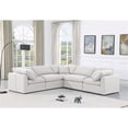 thumbnail image 2 of Meridian Furniture Indulge Sectionnel Modulaire en L de 158,5 Po en Tissu, Blanc, 2 of 10