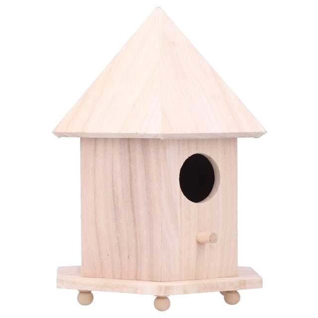 Casa de madera para pájaros, comedero de madera para casa de pájaros, alimentador de casa para pájaros, diseño de precisión